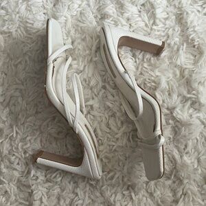 White Strappy Heel Sandals